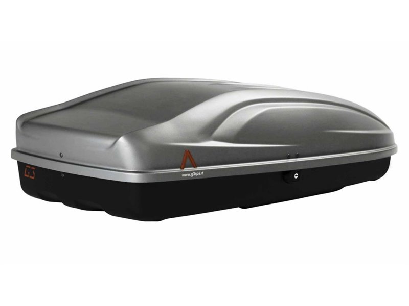 Box da tetto VDPJUXT600 600 litri con serratura + barre portatutto VDP EVO in acciaio compatibile con Fiat Tipo 5 porte dal 2016