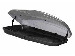 Set BOX + Barre Portatutto per SKODA OCTAVIA WAGON / SCOUT capiente 390 Litri Grigio con 2 Serrature Barre 127 CM c/Serratura