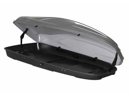Set BOX + Barre Portatutto per CITROEN C4 CACTUS 2014-2018 capiente 390 Litri Grigio con 2 Serrature Barre 110 CM + Kit Attacchi