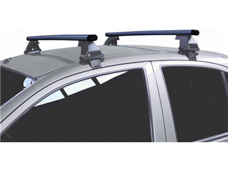 Set Baule + Barre Auto per OPEL AGILA dal 2001 al 2008 capiente 420 Litri Colore Nero con 2 Chiavi Barre 127 CM c/Kit Attacchi