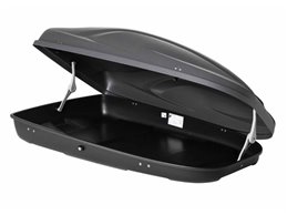 Set Baule + Barre Auto per SKODA ROOMSTER dal 2006 al 2010 capiente 420 Litri Grigio con Serratura Barre 122 CM + Kit Attacchi