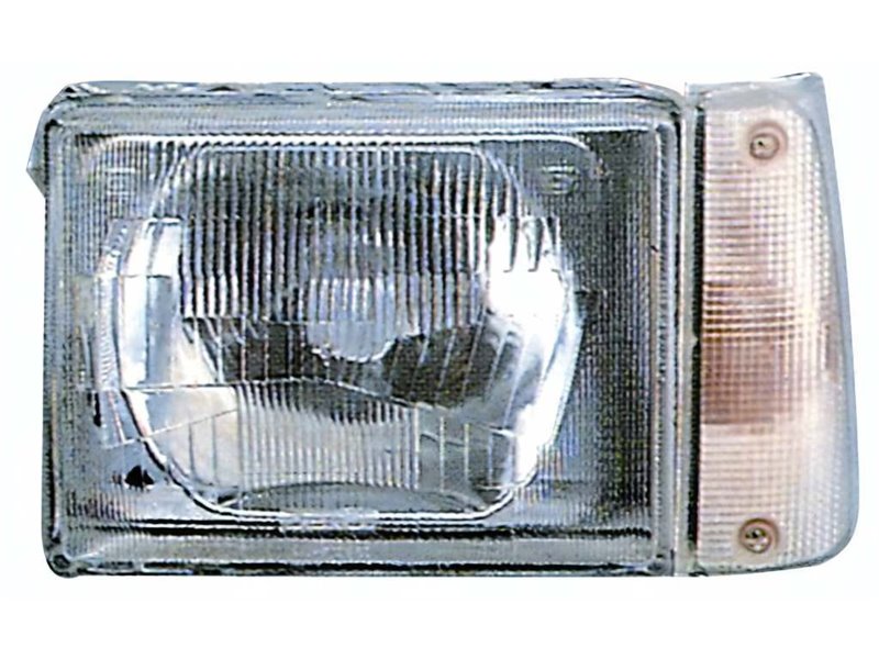 Faro Proiettore Per Fiat Panda 750 Dal 1986 Al 2003 Lato Conducente R2 Con Regolazione Manuale Con Indicatore Direzione Asimmetr