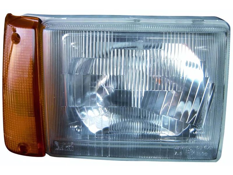 Fanale Per Fiat Panda 750 1986 Lato Passeggero R2 Predisposto Per Regolazione Elettrica Con Indicatore Direzione Asimmetrico