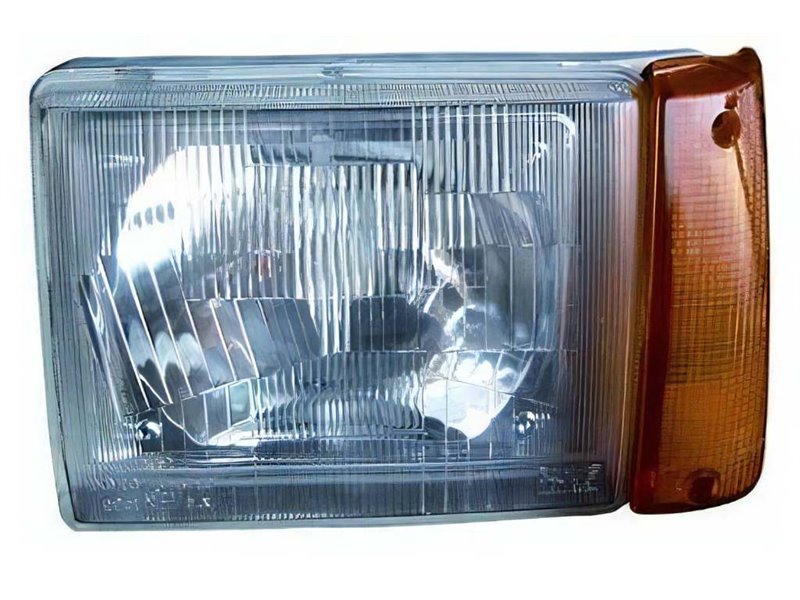 Fanale Per Fiat Panda 750 1986 Lato Conducente R2 Predisposto Per Regolazione Elettrica Con Indicatore Direzione Asimmetrico