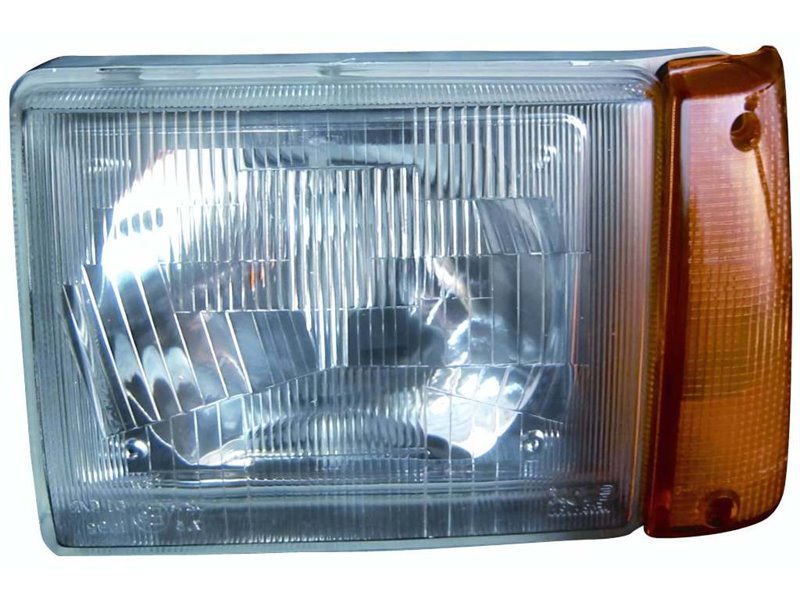Fanale Per Fiat Panda 750 1986 Lato Conducente R2 Predisposto Per Regolazione Elettrica Con Indicatore Direzione Asimmetrico